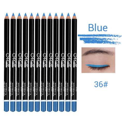 MENOW (12 Colors or 12 Black) 3n1 EYE PENCIL - 1)Eyeliner Pencil,  2)Eyebrow Pencil, and 3)Lip Liner