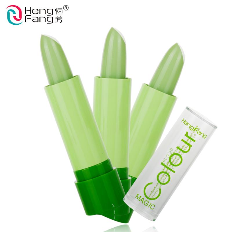 3Pcs/lot Magic Fruity Smell (Changable Color) LIP BALM Waterproof Lipstick Lip Cream Beauty Makeup Brand HengFang