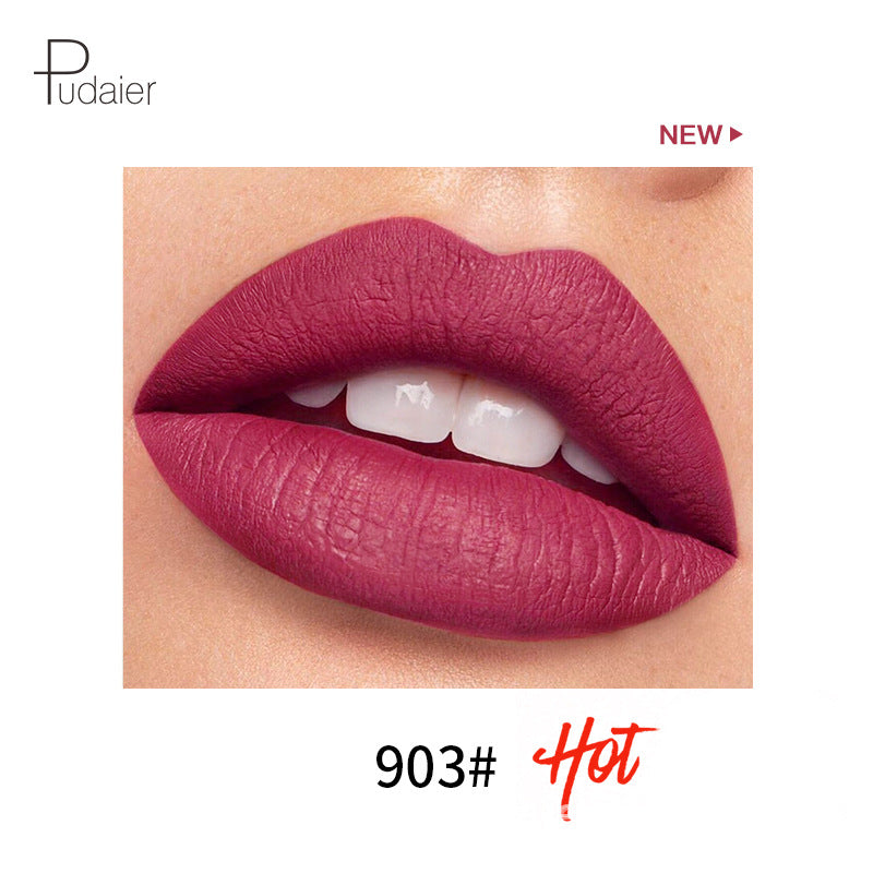 Pudaier 18 Color Mini Capsule Lip Glaze - Velvet Fog Color Non-Stick Cup Smooth Matte