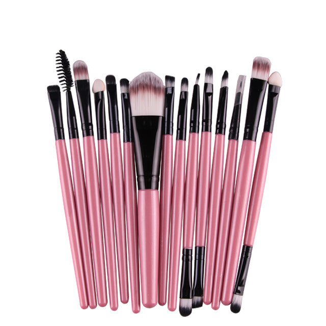 Makeup Brushes Set(15Pcs), Eye Shadow Foundation Powder Eyeliner Eyelash Lip Make Up Brush Cosmetic Beauty Tool