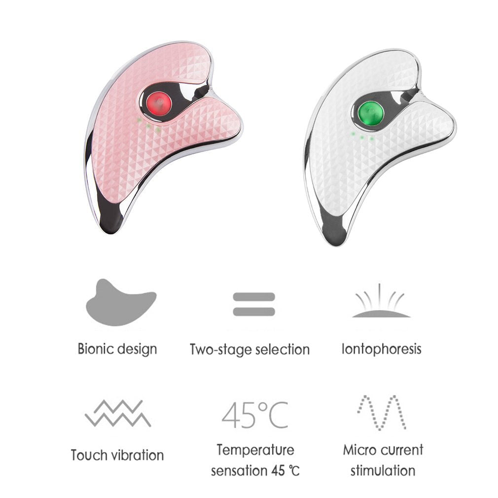 FACE - Heating Scraping Apparatus - FACIAL MASSAGER - Facial Beauty Instrument Micro Current Scraping Plate Facial Lifting Massager