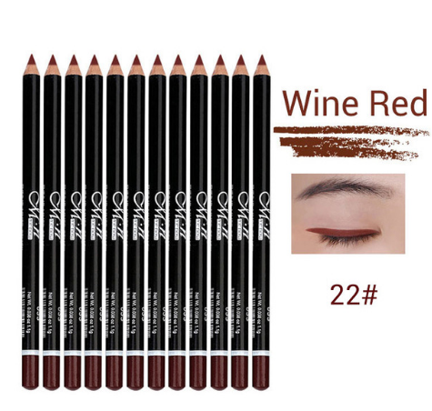 MENOW (12 Colors or 12 Black) 3n1 EYE PENCIL - 1)Eyeliner Pencil,  2)Eyebrow Pencil, and 3)Lip Liner