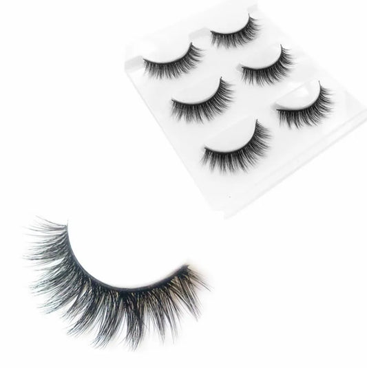 Eyes - 3 PAIRS / 6 EYELASHES - natural soft