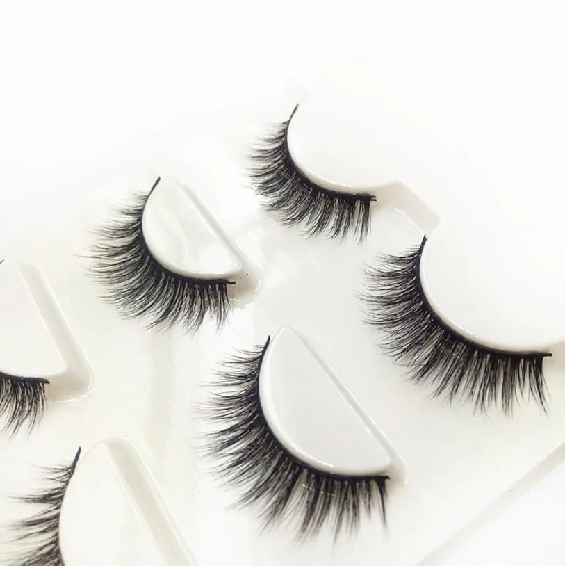 Eyes - 3 PAIRS / 6 EYELASHES - natural soft