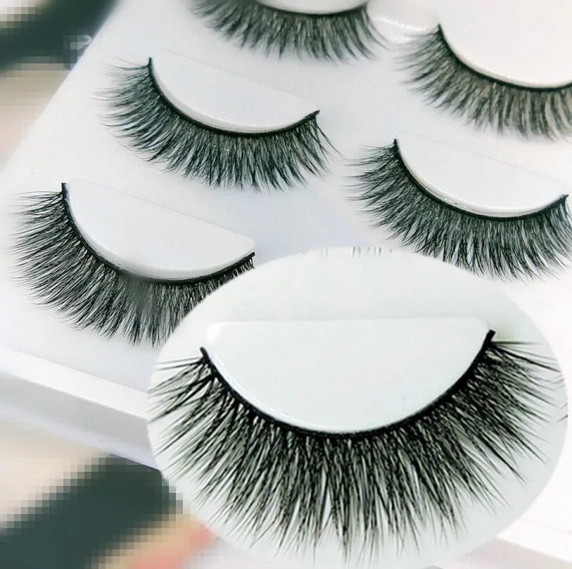 Eyes - 3 PAIRS / 6 EYELASHES - natural soft