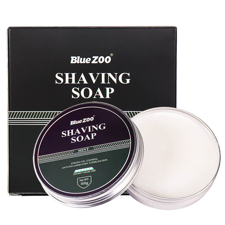 MEN'S SHAVING SOAP - BlueZOO Men's Facial Shave Beard Shaving Foaming Soap Sandalwood Scented Mint