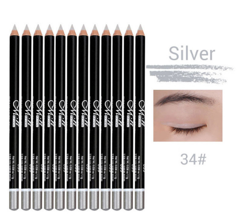 MENOW (12 Colors or 12 Black) 3n1 EYE PENCIL - 1)Eyeliner Pencil,  2)Eyebrow Pencil, and 3)Lip Liner