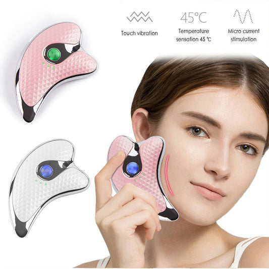 FACE - Heating Scraping Apparatus - FACIAL MASSAGER - Facial Beauty Instrument Micro Current Scraping Plate Facial Lifting Massager