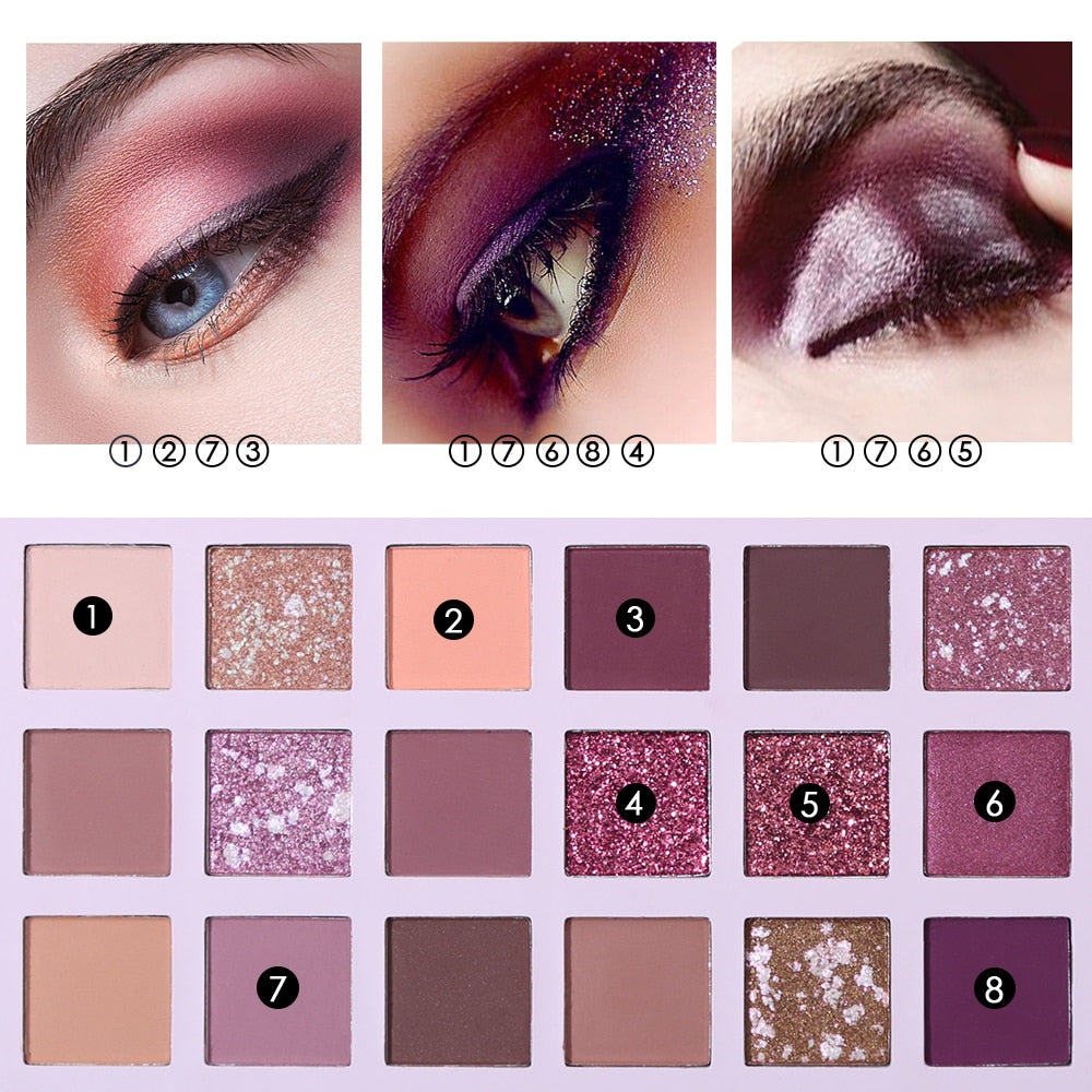 UCANBE Aromas Nude Eye Shadow Palette (18 Color)  - Eyeshadow SHIMMER Waterproof Makeup -  Paleta  De Sombra