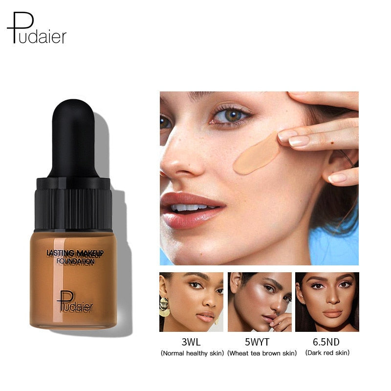 Foundatin and Concealer - Professional Full Coverage Liquid FOUNDATION and Natural Color CONCEALER Whitening Lasting Primer Makeup