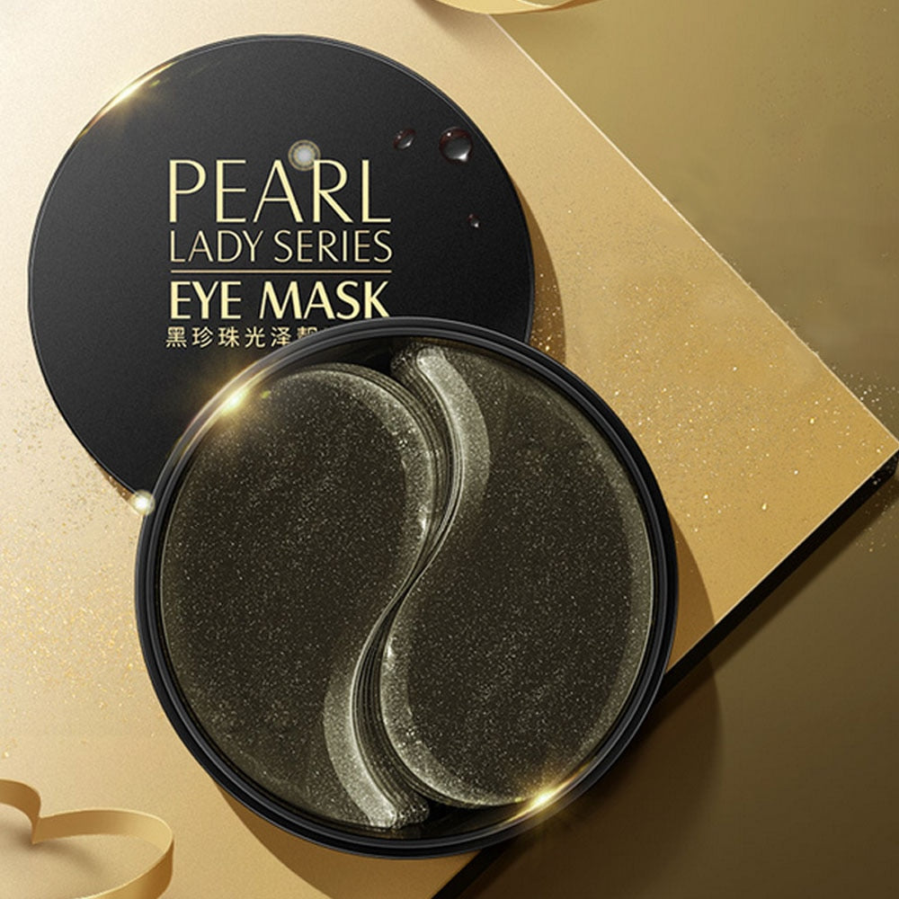 Men & Women - Black Pearl   COLLAGEN Mask Natural Moisturizing GEL EYE PATCHES Remove Dark Circles Anti Age Bag Eye Wrinkle 60 Piece Skin Care