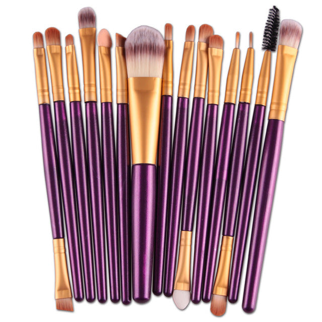 Makeup Brushes Set(15Pcs), Eye Shadow Foundation Powder Eyeliner Eyelash Lip Make Up Brush Cosmetic Beauty Tool