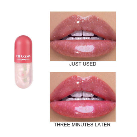 LIP GLOSS OIL - Fit Colors Mini Capsule Lip Gloss, Moisturizing, Transparent, Color Changing Projectile Lip Gloss Oil