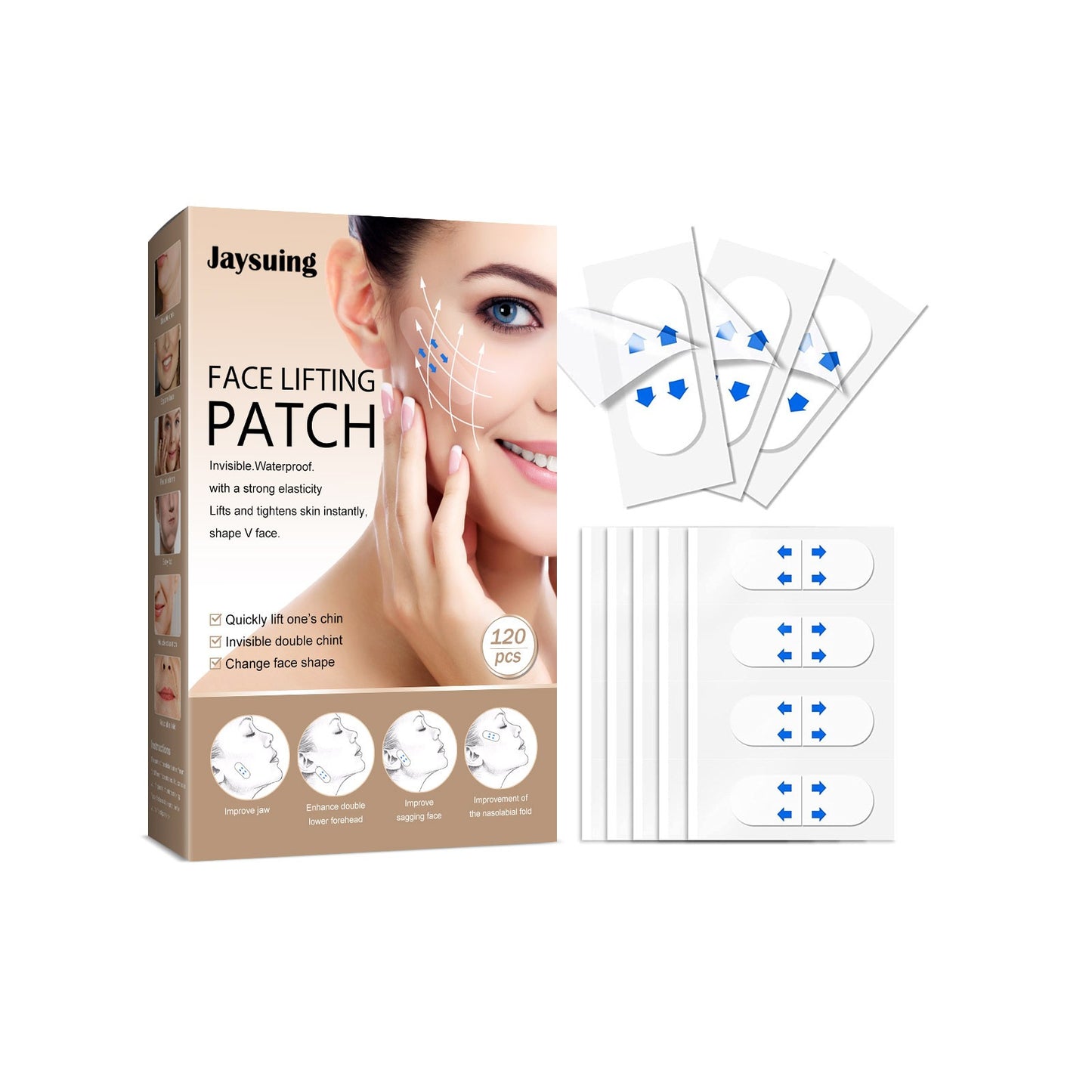 Invisible Face Lift Stickers Lift And Tighten The Chin To Reduce Fine Lines And Shape The V-Shaped Face Stickers