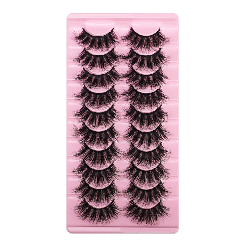 10 Pairs Of Messy THICK FALSE EYELASHES - (6 Styles to choose from)