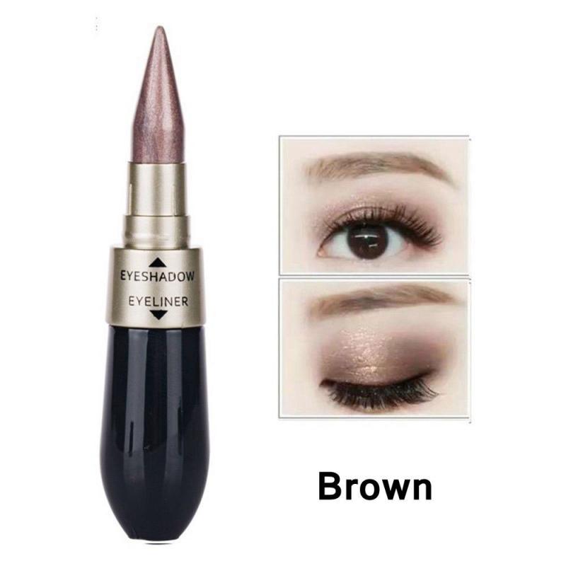 Creative DOUBLE-END Eyeshadow Black & Eyeliner Pencil - Waterproof 6 Colors Pigment Shimmer Glitter Smokey Eye Makeup Tool HOT TSLM2