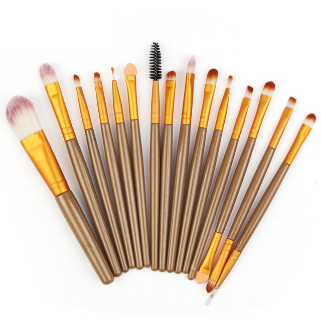 Makeup Brushes Set(15Pcs), Eye Shadow Foundation Powder Eyeliner Eyelash Lip Make Up Brush Cosmetic Beauty Tool