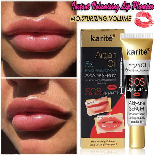 Instant Volumising LIP PLUMPER Serum, Moisturizing Lips Repairing Mask, Reduce Lip Fine Lines - Collagen Lip Plumper Oil Gloss Care