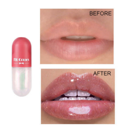 LIP GLOSS OIL - Fit Colors Mini Capsule Lip Gloss, Moisturizing, Transparent, Color Changing Projectile Lip Gloss Oil