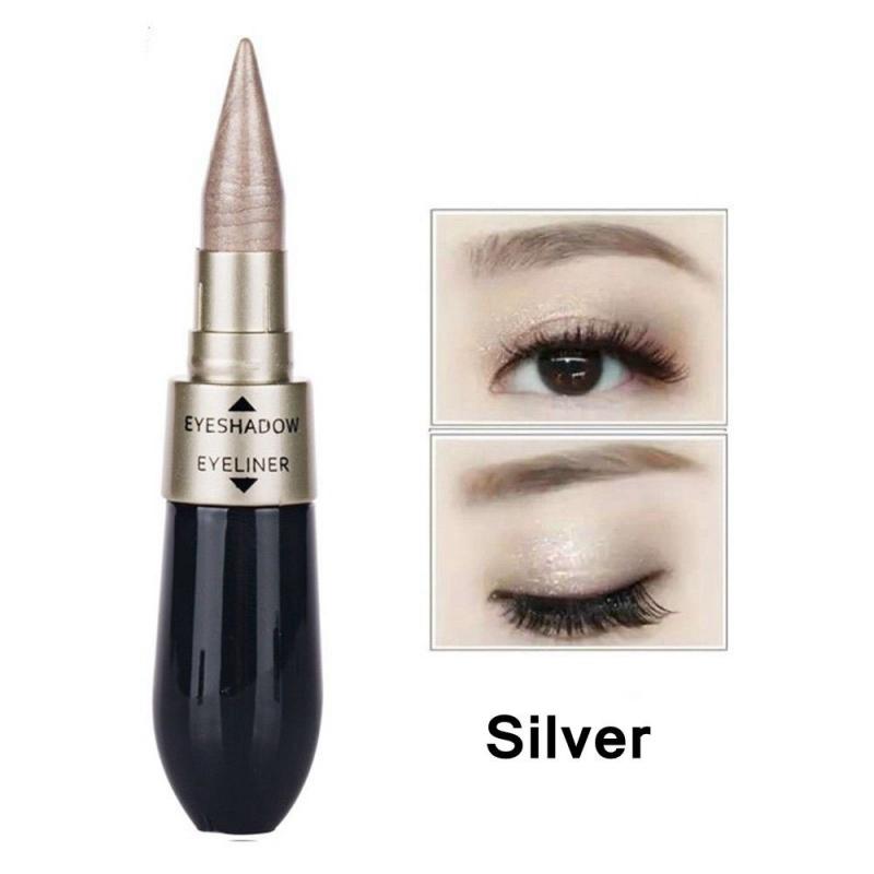 Creative DOUBLE-END Eyeshadow Black & Eyeliner Pencil - Waterproof 6 Colors Pigment Shimmer Glitter Smokey Eye Makeup Tool HOT TSLM2