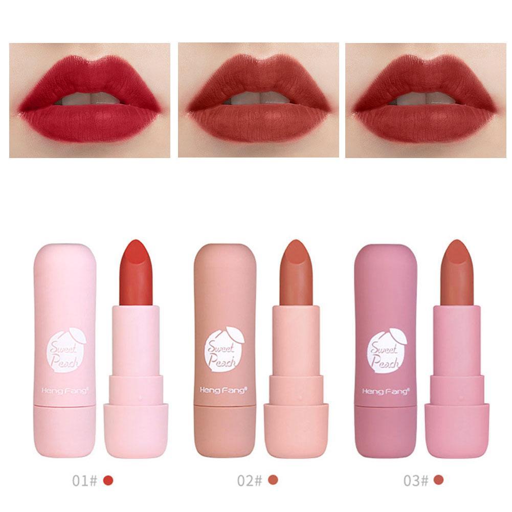 Lips Beauty Makeup - (3 Colors) Fashion Lipstick - Gold Leaf Jelly Temperature-changed Lip Balm Moisturizer - Brand HengFang