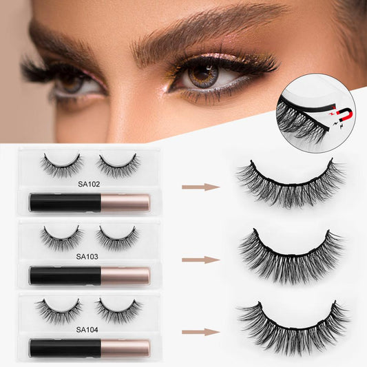 EyeLiner / EyeLashes  - 3D Mink Magnetic Eyelashes and Waterproof Lasting Eyeliner (Magnet Mink) Eyelashes Makeup Extension False Eyelashes