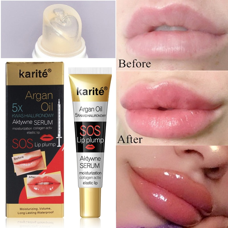 Instant Volumising LIP PLUMPER Serum, Moisturizing Lips Repairing Mask, Reduce Lip Fine Lines - Collagen Lip Plumper Oil Gloss Care