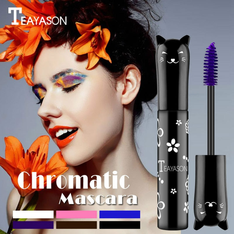 Eyes - Professional Makeup Mascara - Waterproof, Curling, Lengthening - Blue Purple Color Mascara