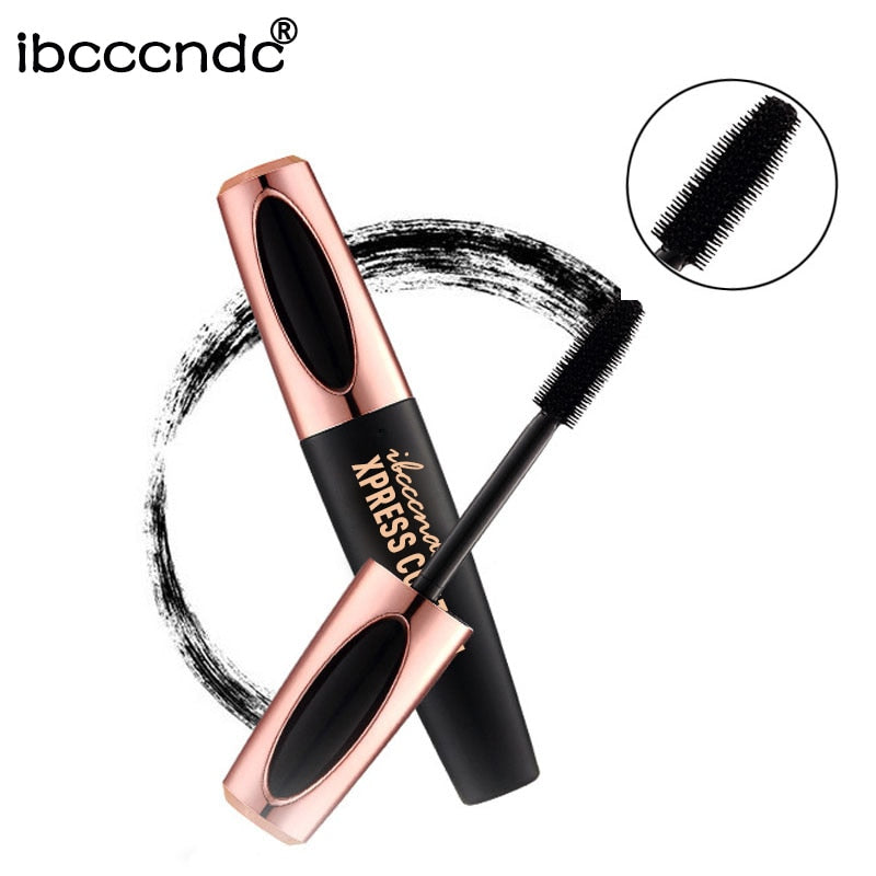 Silk Fiber, Thick, LENGTHENING  EYELASHES MASCARA - Waterproof Rimel 3d Mascara For Eyelash Extension Black