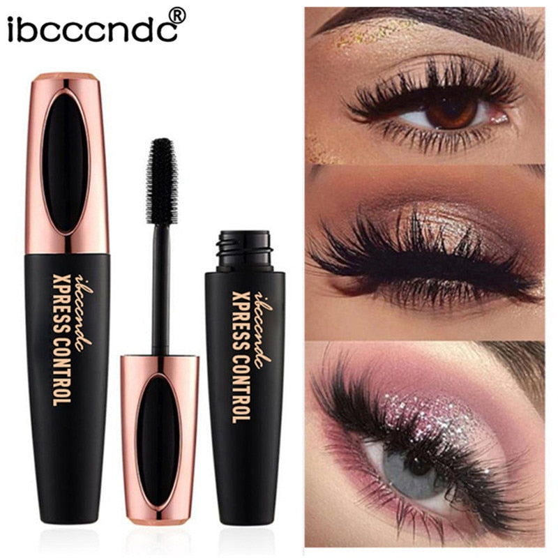 Silk Fiber, Thick, LENGTHENING  EYELASHES MASCARA - Waterproof Rimel 3d Mascara For Eyelash Extension Black