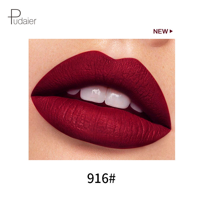 Pudaier 18 Color Mini Capsule Lip Glaze - Velvet Fog Color Non-Stick Cup Smooth Matte