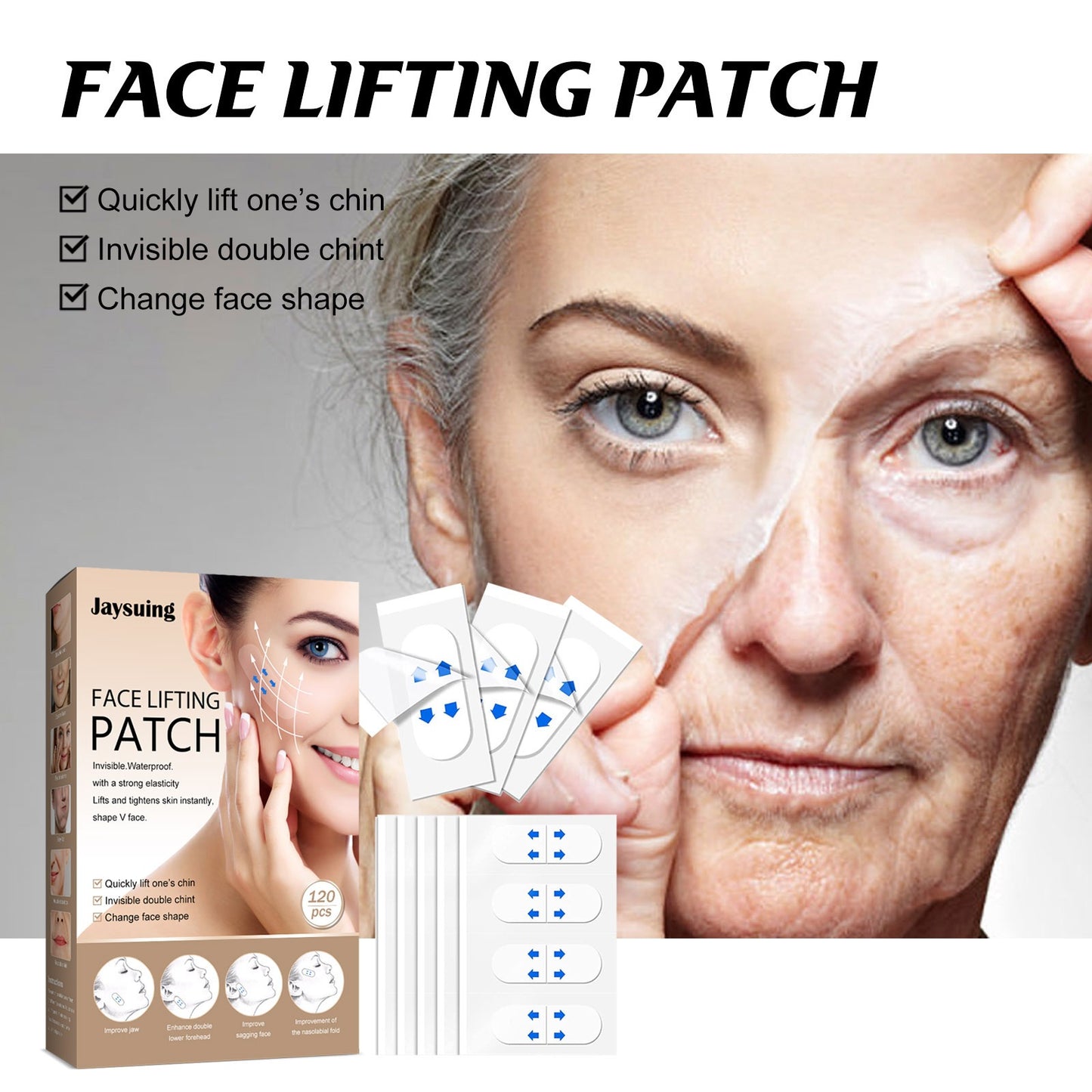 Invisible Face Lift Stickers Lift And Tighten The Chin To Reduce Fine Lines And Shape The V-Shaped Face Stickers