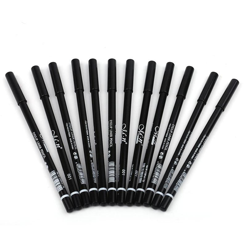 MENOW (12 Colors or 12 Black) 3n1 EYE PENCIL - 1)Eyeliner Pencil,  2)Eyebrow Pencil, and 3)Lip Liner