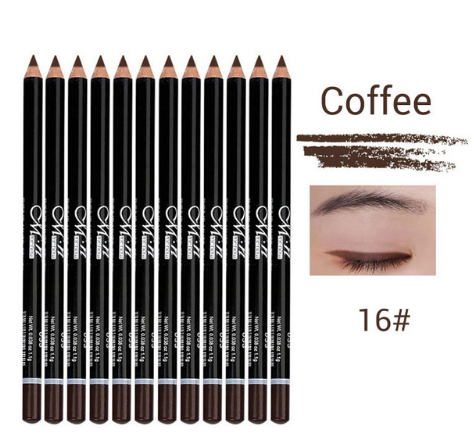 MENOW (12 Colors or 12 Black) 3n1 EYE PENCIL - 1)Eyeliner Pencil,  2)Eyebrow Pencil, and 3)Lip Liner