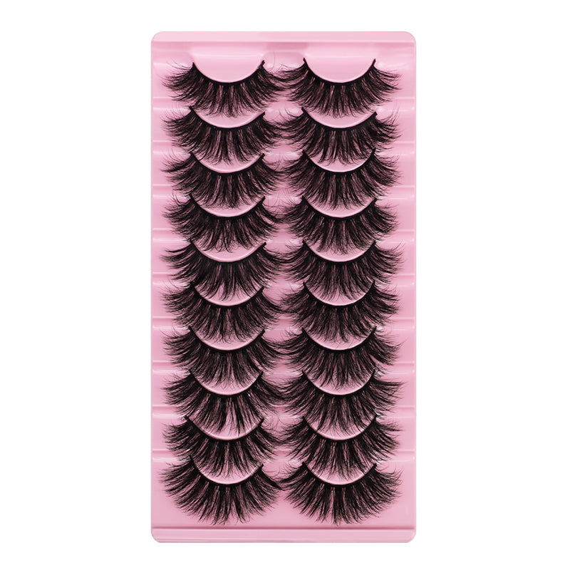 10 Pairs Of Messy THICK FALSE EYELASHES - (6 Styles to choose from)