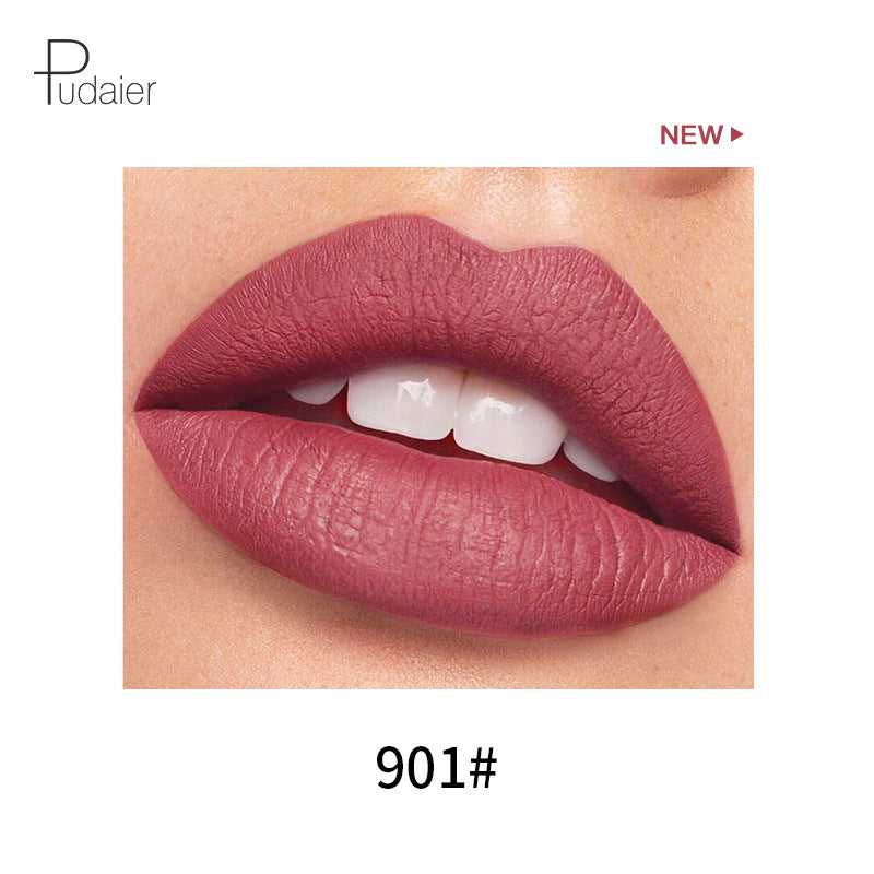 Pudaier 18 Color Mini Capsule Lip Glaze - Velvet Fog Color Non-Stick Cup Smooth Matte