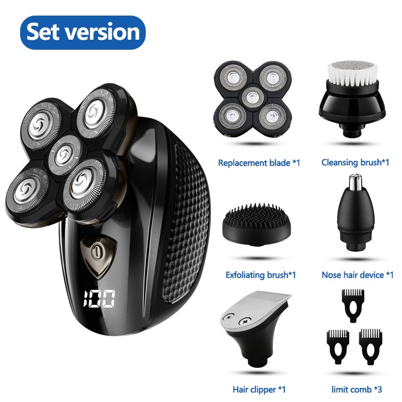 Men-ELECTIC (Wet Dry) SHAVER For Men  Multifunctional Grooming kit - Electric Razor Rechargeable Bald Head Shaving Machine Beard Trimmer