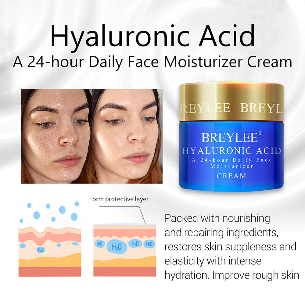 BREYLEE FACE CFEAM - TRIPLE SKIN CARE - 1) Hyaluronic Acid/Moisturizing Day Cream 2) Retinol Anti Wrinkle 3) Vitamin C Whitening Skin Care Acne Treatment 40g