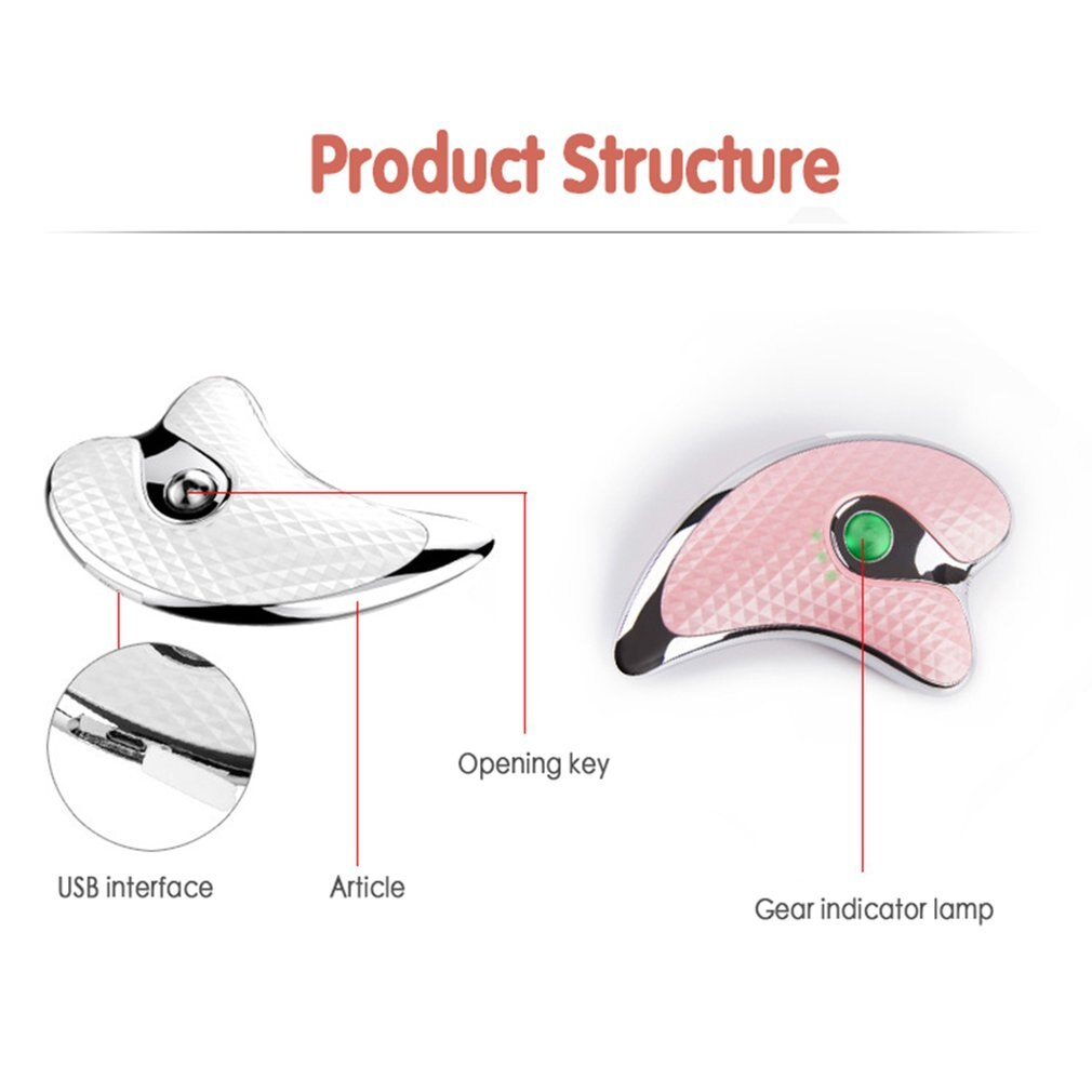 FACE - Heating Scraping Apparatus - FACIAL MASSAGER - Facial Beauty Instrument Micro Current Scraping Plate Facial Lifting Massager