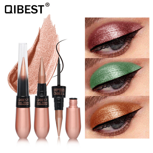 QIBEST Charm Dual-Purpose Pen Silky And Dynamic Eyeliner Soft Texture Eye Shadow Cream Eye Shadow Stick