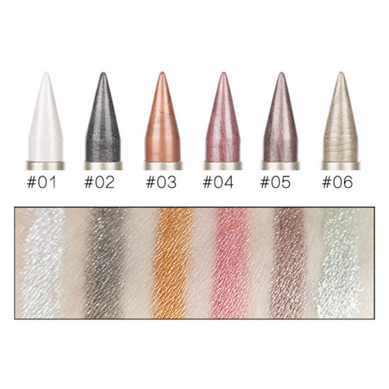 Creative DOUBLE-END Eyeshadow Black & Eyeliner Pencil - Waterproof 6 Colors Pigment Shimmer Glitter Smokey Eye Makeup Tool HOT TSLM2