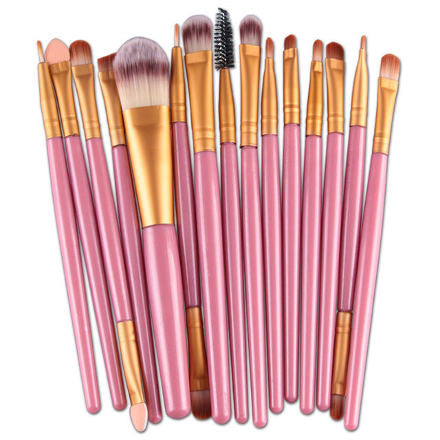 Makeup Brushes Set(15Pcs), Eye Shadow Foundation Powder Eyeliner Eyelash Lip Make Up Brush Cosmetic Beauty Tool