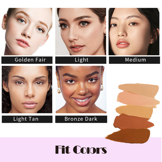 Concealer / Foundation Cream Fit Colors 12 Color Concealer Natural Moisturizing Long Lasting 3D Concealer