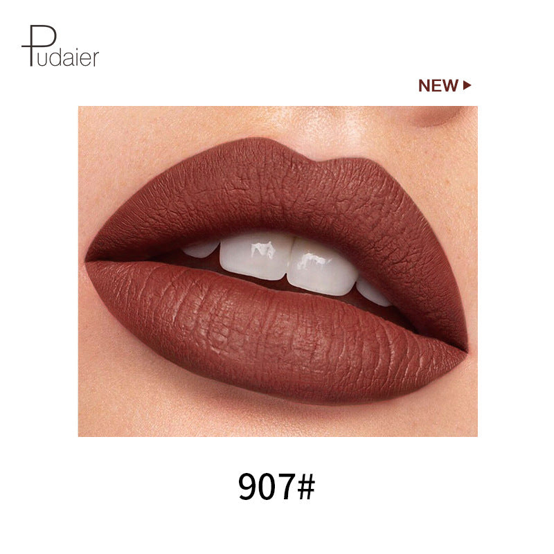 Pudaier 18 Color Mini Capsule Lip Glaze - Velvet Fog Color Non-Stick Cup Smooth Matte