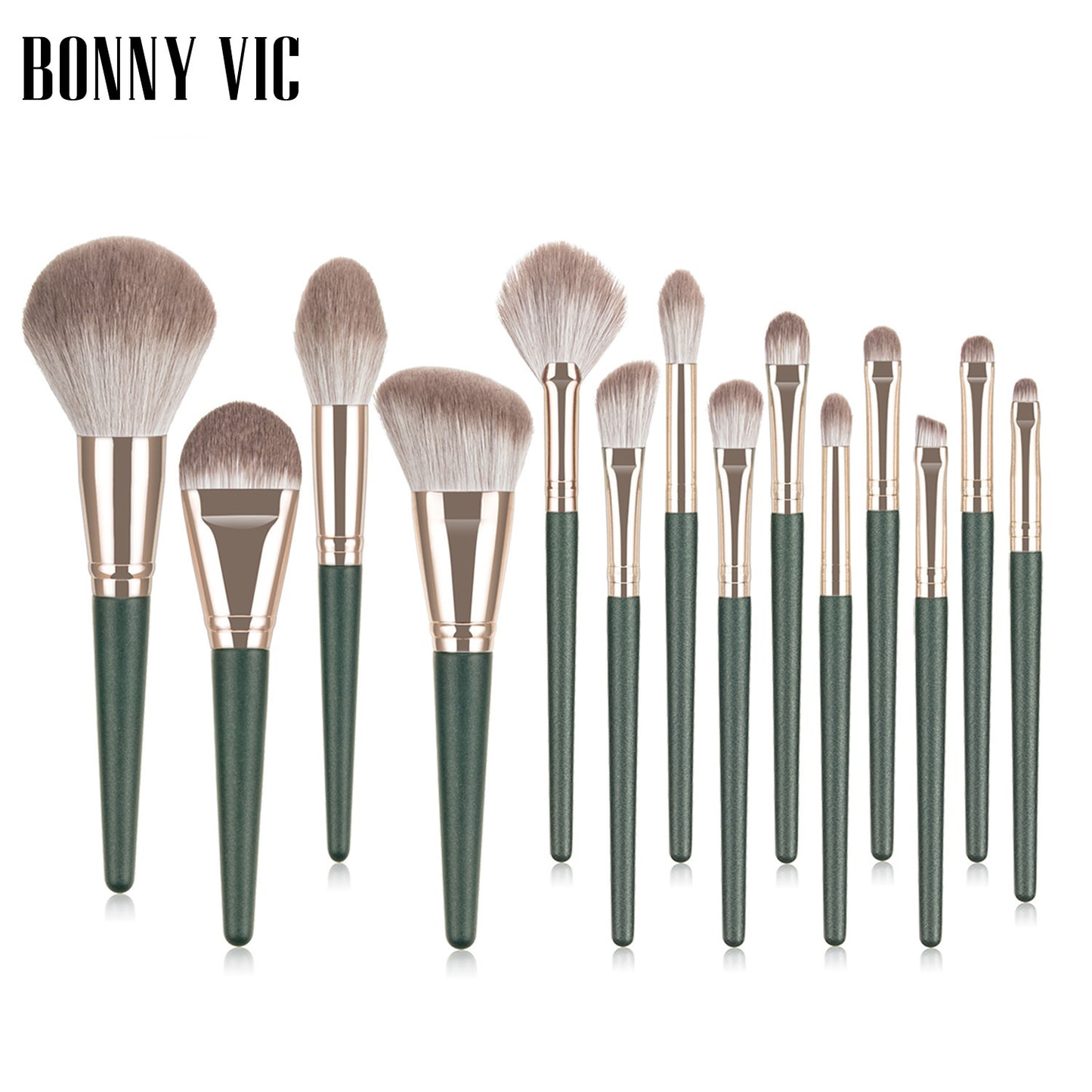 Beauty tool portable 14 makeup brush set soft fiber hair makeup brush loose powder foundation blush eye shadow brush