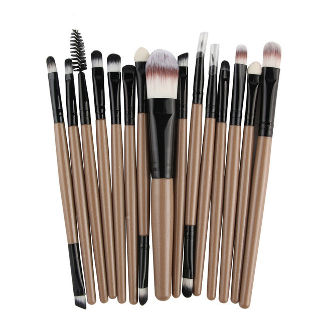 Makeup Brushes Set(15Pcs), Eye Shadow Foundation Powder Eyeliner Eyelash Lip Make Up Brush Cosmetic Beauty Tool