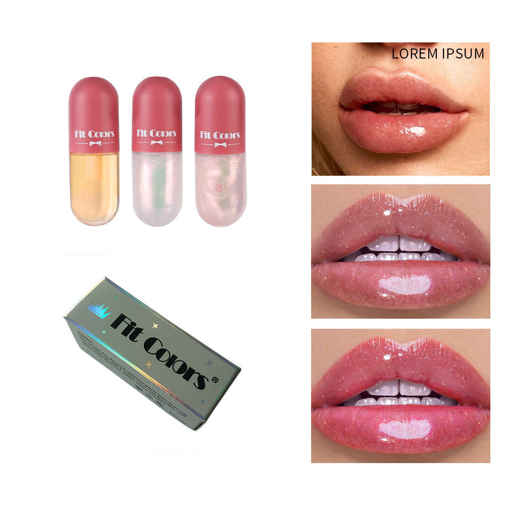 LIP GLOSS OIL - Fit Colors Mini Capsule Lip Gloss, Moisturizing, Transparent, Color Changing Projectile Lip Gloss Oil