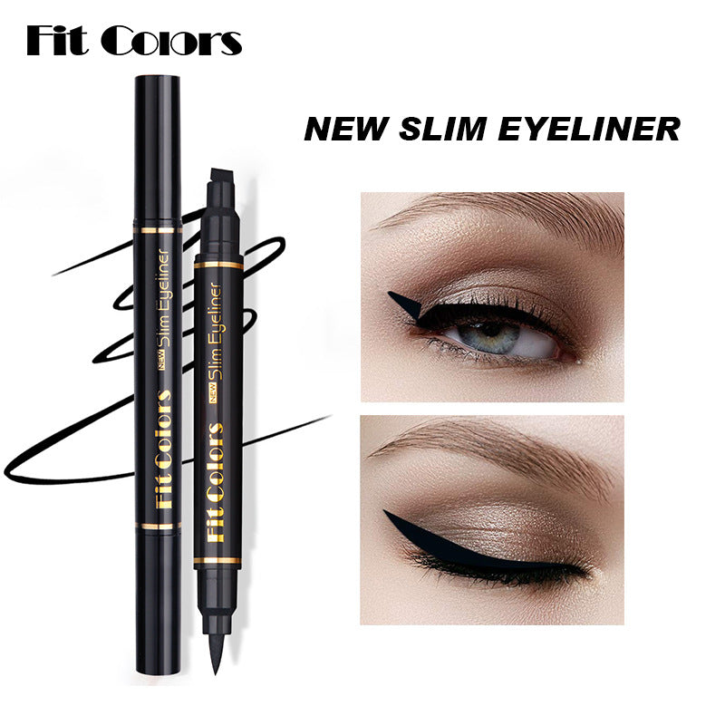 EYELINER - Colors DOUBLE-HEADED Triangle Wing, Seal Waterproof, Sweat-Proof Liquid Eyeliner - Fit