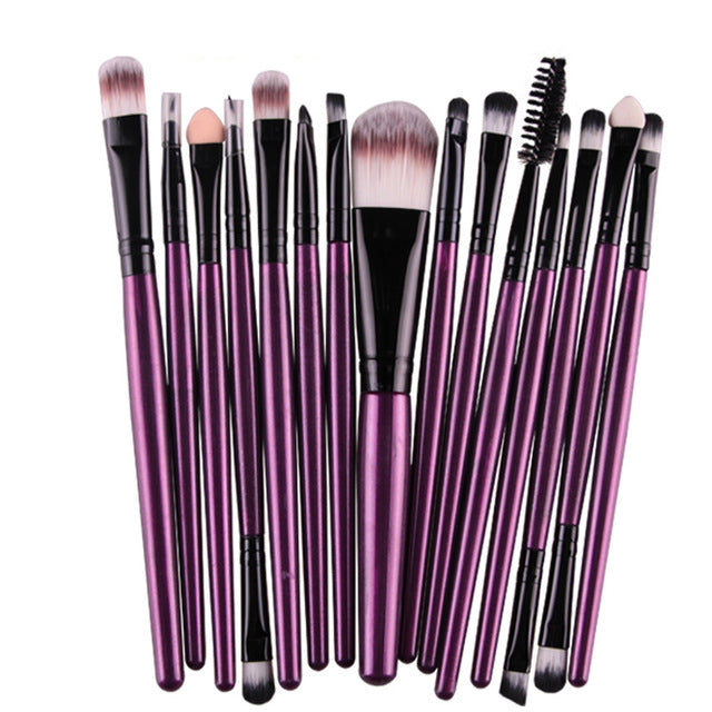 Makeup Brushes Set(15Pcs), Eye Shadow Foundation Powder Eyeliner Eyelash Lip Make Up Brush Cosmetic Beauty Tool