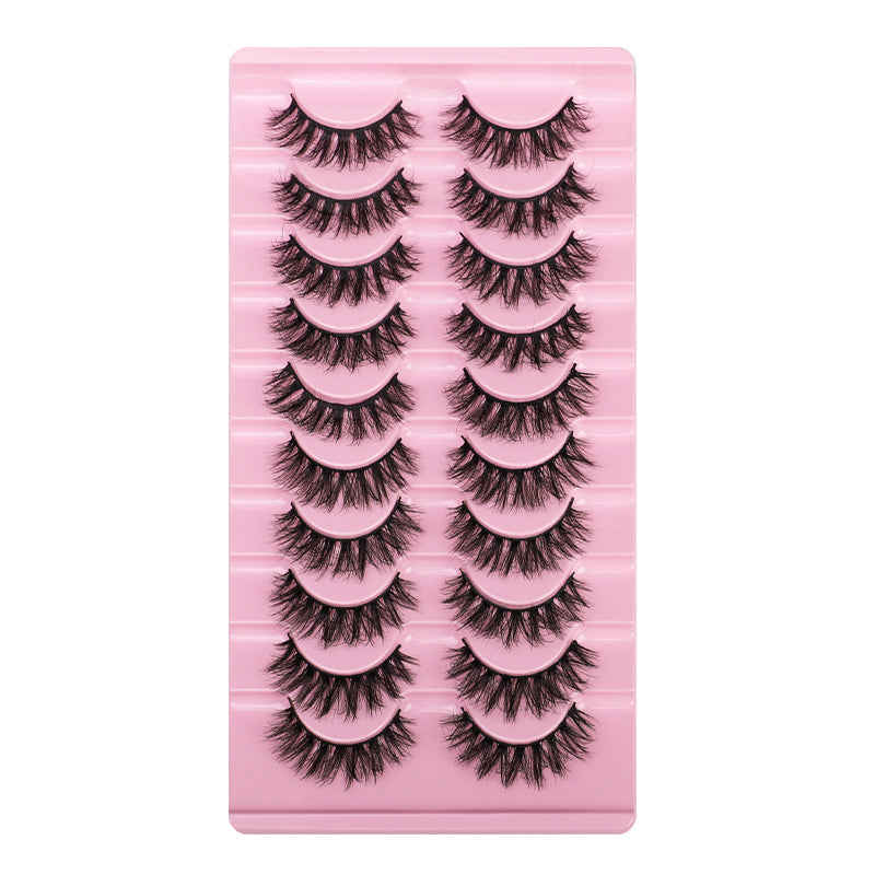 10 Pairs Of Messy THICK FALSE EYELASHES - (6 Styles to choose from)